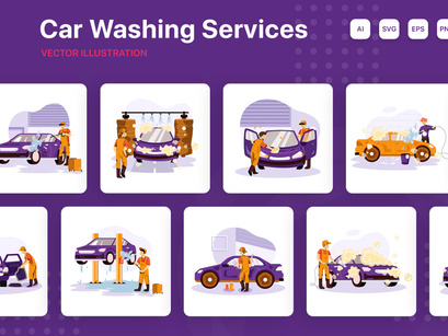 M220_Car Washing Service Illustrations