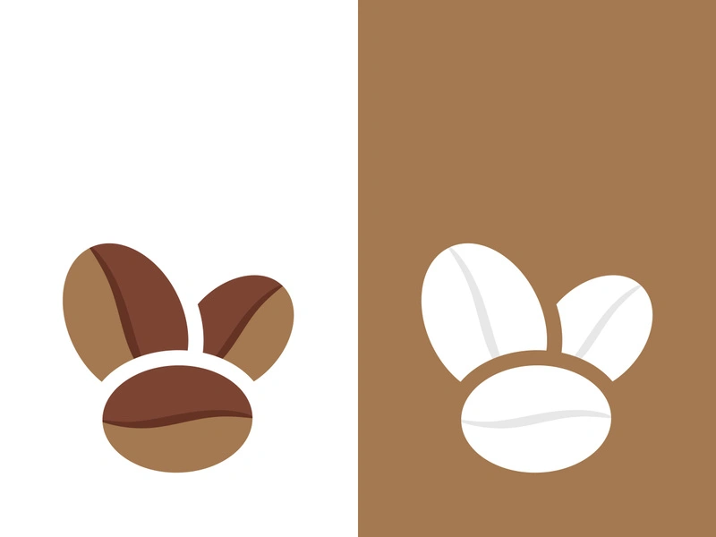 Coffee bean icon vector illustration template