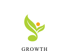 Green seed logo icon vector illustration