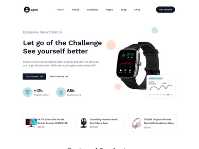 E-commerce Header Exploration - Smart Watch