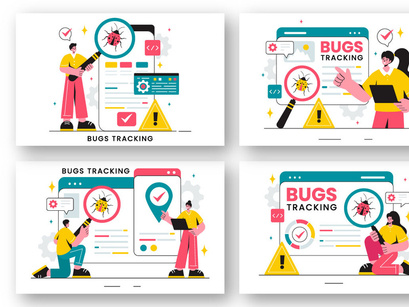 9 Mobile Phone Bug Tracking Illustration