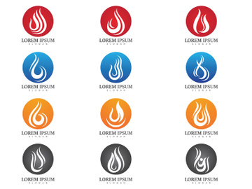Fire flame vector logo icon preview picture