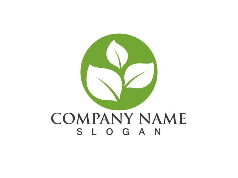 Green leaf logo Vector