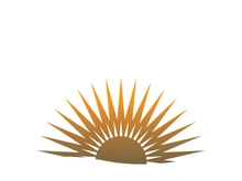 Creative sun concept logo illustration design template