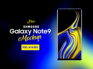 Samsung Galaxy Note 9 Mockup preview picture