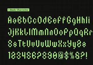 Bitstream Screen | Pixelated Font