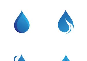 blue water drop Logo Template vector illustration design
