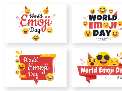 17 World Emoji Day Celebration Illustration