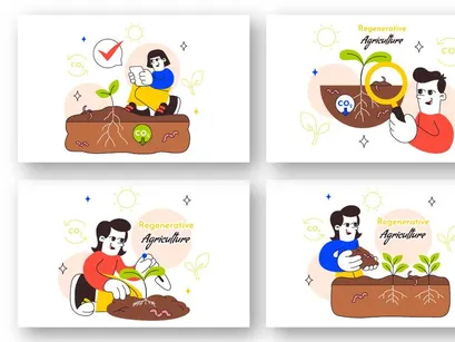 10 Regenerative Agriculture Illustration