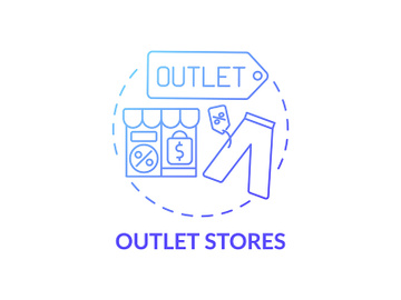Outlet stores concept icon preview picture