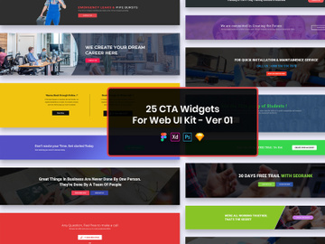 25 Call To Action Widgets for Web UI Kit Ver-01 preview picture