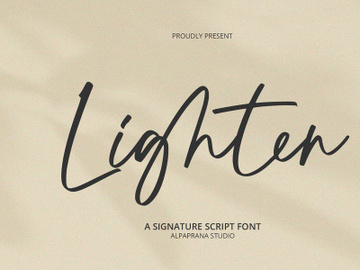 Lighten - Handwritten Script Font preview picture