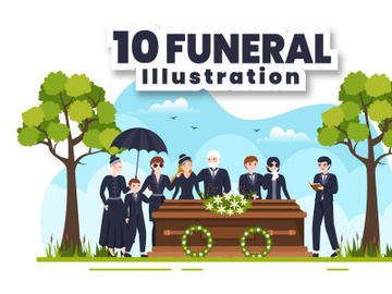 10 Funeral Ceremony Illustration preview picture