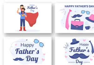 13 Happy Fathers Day Illustration
