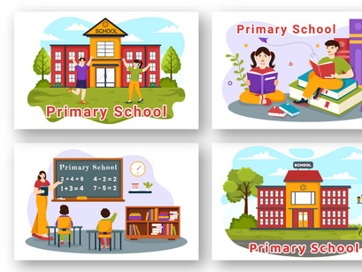 12 Primary School Illustration