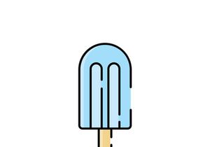 Minimalist Ice Cream vector illustration