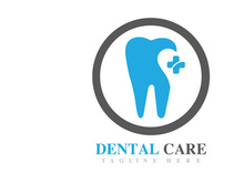 Dental care logo vector icon design
