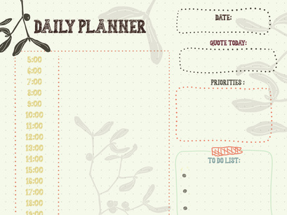 15 page notebook daily planner