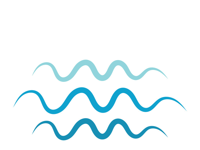 Water wave icon vector illustration design logo