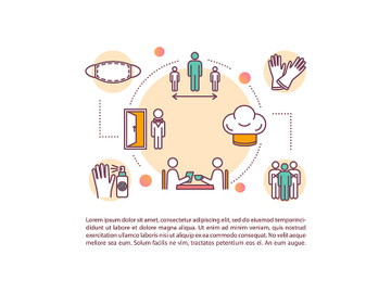 Eating out safety concept icon with text preview picture