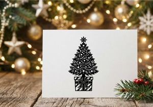 Árvore de Natal Decorativa com Caixa de Presente para Celebrações Festivas