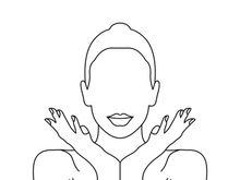 Beauty Woman Line Art, Wall Decoration