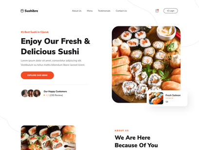 Restaurant Sushi Landing page