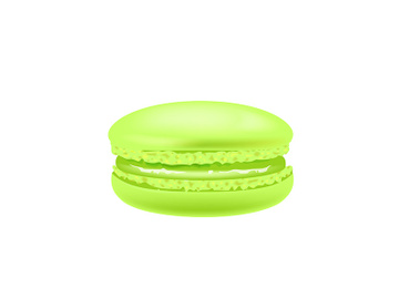 Green macaroon realistic vector illustration preview picture