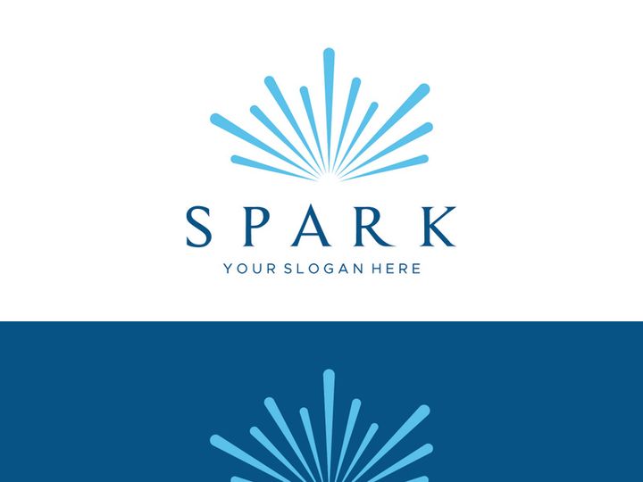 Colorful fireworks splash abstract logo design