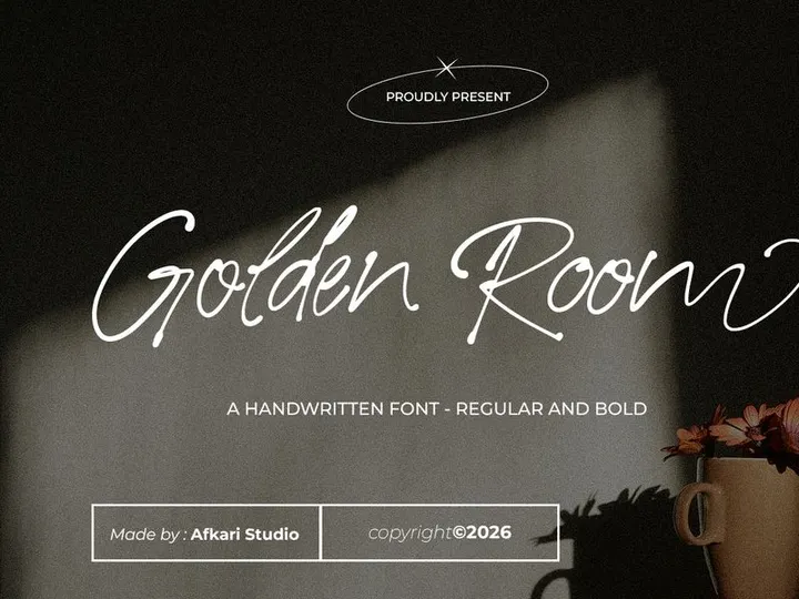 Golden Room - Handwritten Script Font
