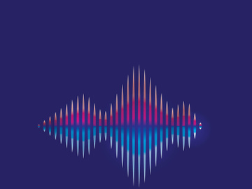 Sound waves logo background modern music vector image preview picture