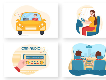 10 Car Audio Illustration