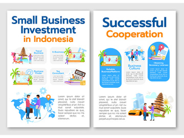 Small business investment in Indonesia brochure template preview picture