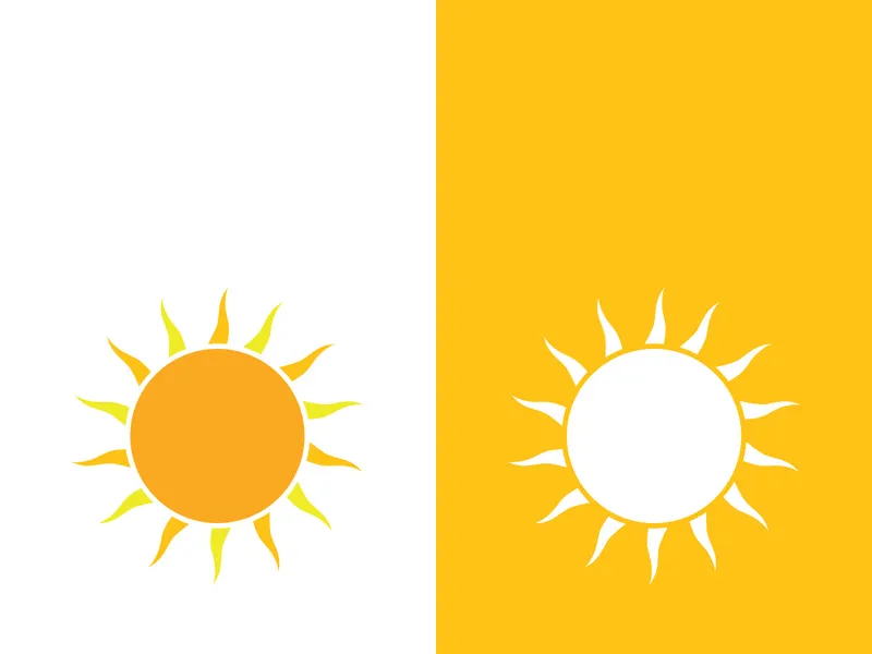 Sun vector illustration icon logo template design