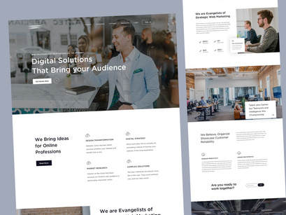 Startup Business consulting landing page