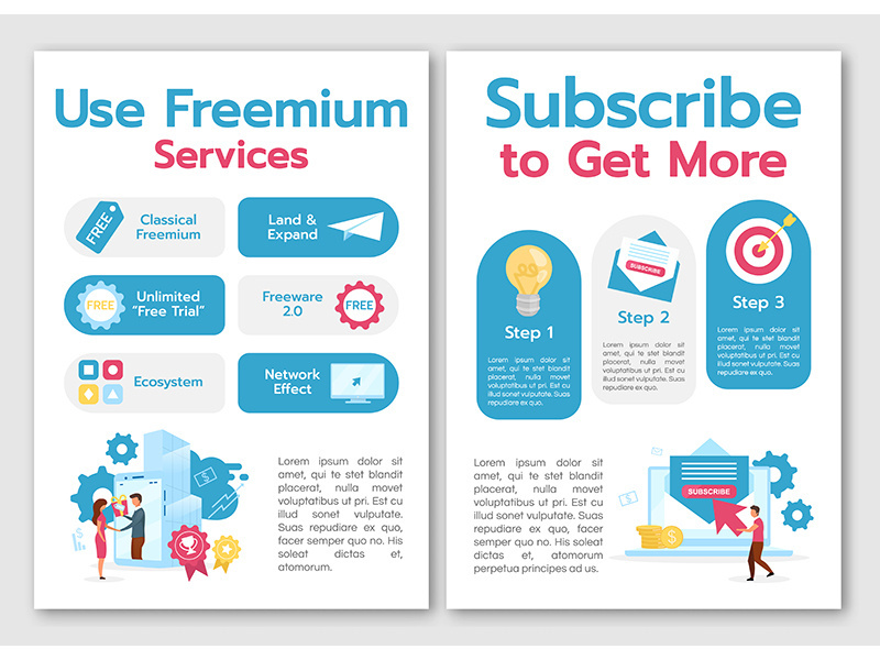 Use freemium services brochure template