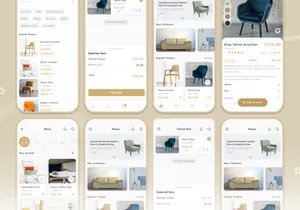 Furniture E-commerce Mobile App UI Design