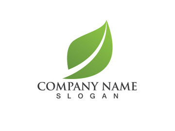 Eco leaf green logo vector preview picture