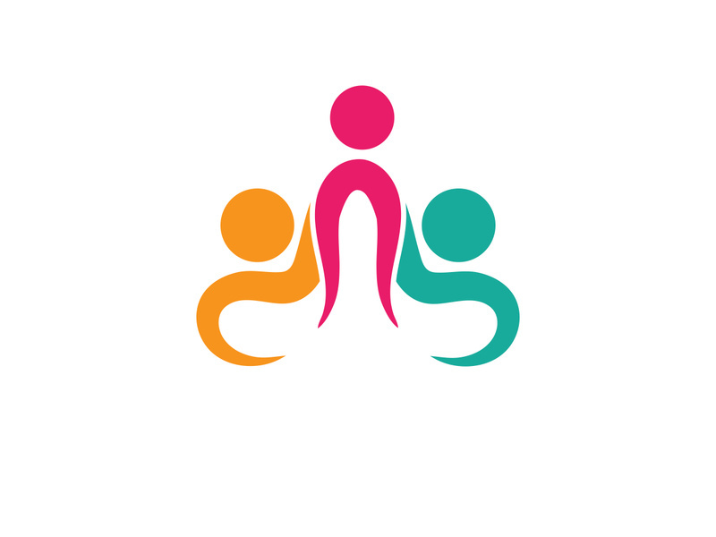 Community peole team group colorful logo