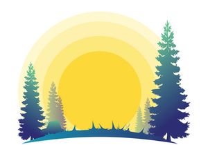Nature : silhouette With Logo Gradient