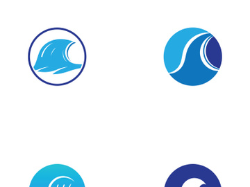 Ocean water wave wave logo design. preview picture