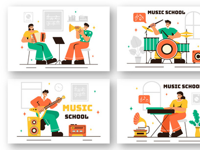 13 Music School Illustration