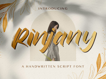Rinjany - Textured Brush Font preview picture