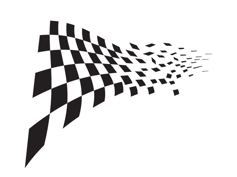 Race flag design illustration