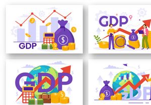 14 GDP or Gross Domestic Product Illustration
