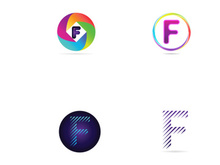 Abstract logo element initial letter F geometric shape. Minimalist and modern F Logo design. Logo can be used for branding and business cards.