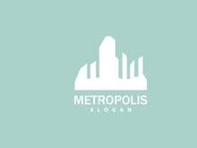 Cityscape Logo, Metropolis Skyline Design, City Building Vector, Icon Symbol Illustration