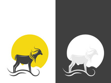Goat logo template vector icon illustration design