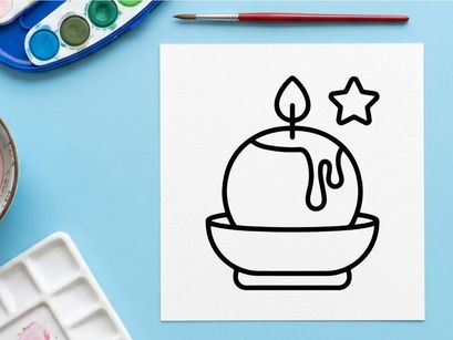 Hand-drawn Halloween cauldron with bubbling potion and stars. Spooky witch's brew illustration for festive decorations and party invites.