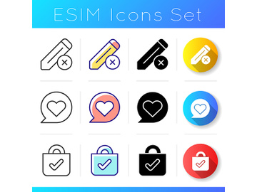 Easy to use interface creation process icons set preview picture